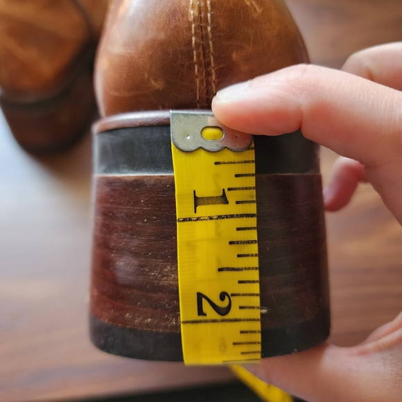 Vintage Steve Madden Fender Cognac Chunky Stacked Heel Boots - Picture 8 of 11